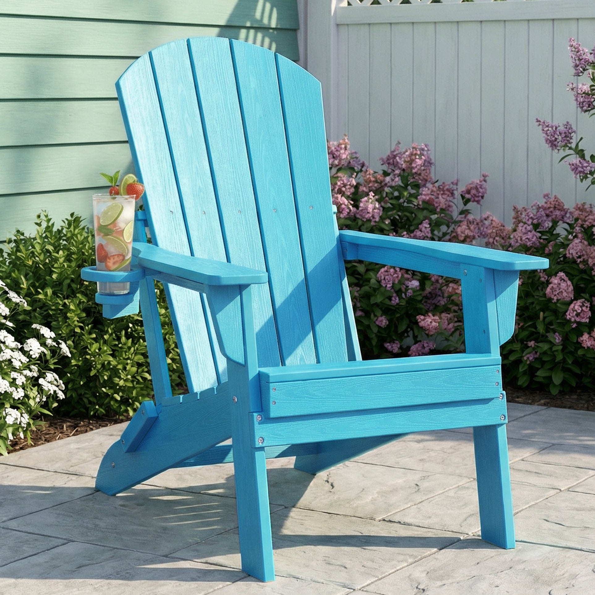 Premium HDPE Adirondack Chair – All-Weather Folding Outdoor Lounge Chair with Ergonomic Comfort