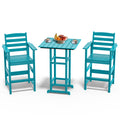 Cobiod HDPE Adirondack Bar Set, Outdoor Patio Bistro Table & Bar-Height Chairs (3-Piece & 5-Piece Options), All-Weather Fade-Resistant Furniture for Balcony, Deck, or Poolside