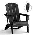 Cobiod Folding Adirondack Chair, HDPE Patio Chair, All-Weather Space-Saving Foldable Fire Pit Seating for Camping, Backyard, Deck
