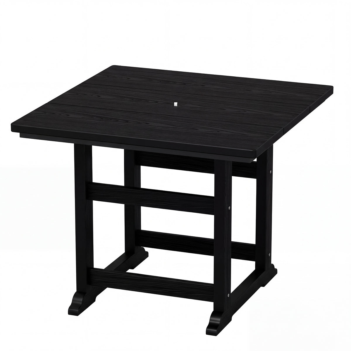 cobiod Patio Dining Set HDPE Wood Grain Table and Chairs Available in 5, 6 or 8 Pieces All Weather for Deck Backyard Porch Garden Poolside