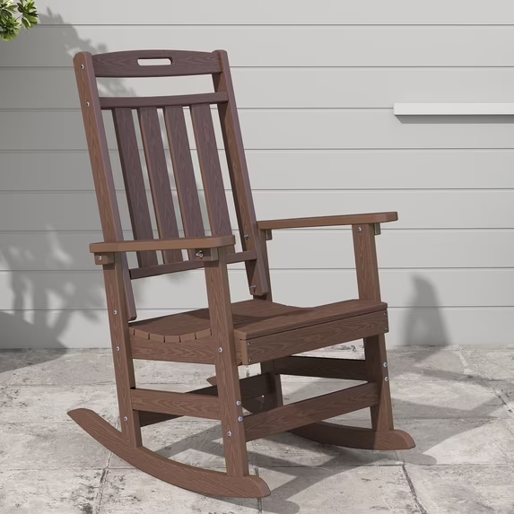 Cobiod Oversized Rocking Chair,HDPE All-Weather Outdoor Rocking Chair,Patio Rocking Chairs for Porch