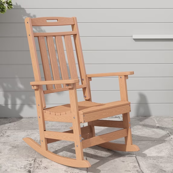 Cobiod Oversized Rocking Chair,HDPE All-Weather Outdoor Rocking Chair,Patio Rocking Chairs for Porch