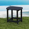 Cobiod Outdoor HDPE End Table 14.1 x 18.6 Inch，All Weather Patio End Table Single Tier for Balcony Garden Pool Fire Pit