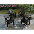 Cobiod Stackable Adirondack Patio Chair Set of 4, HDPE All-Weather Outdoor Lounge Chair, Wood Grain Ergonomic Design