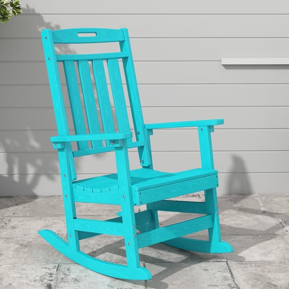 Cobiod Oversized Rocking Chair,HDPE All-Weather Outdoor Rocking Chair,Patio Rocking Chairs for Porch