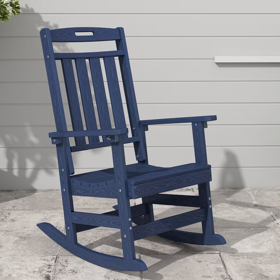 Cobiod Oversized Rocking Chair,HDPE All-Weather Outdoor Rocking Chair,Patio Rocking Chairs for Porch